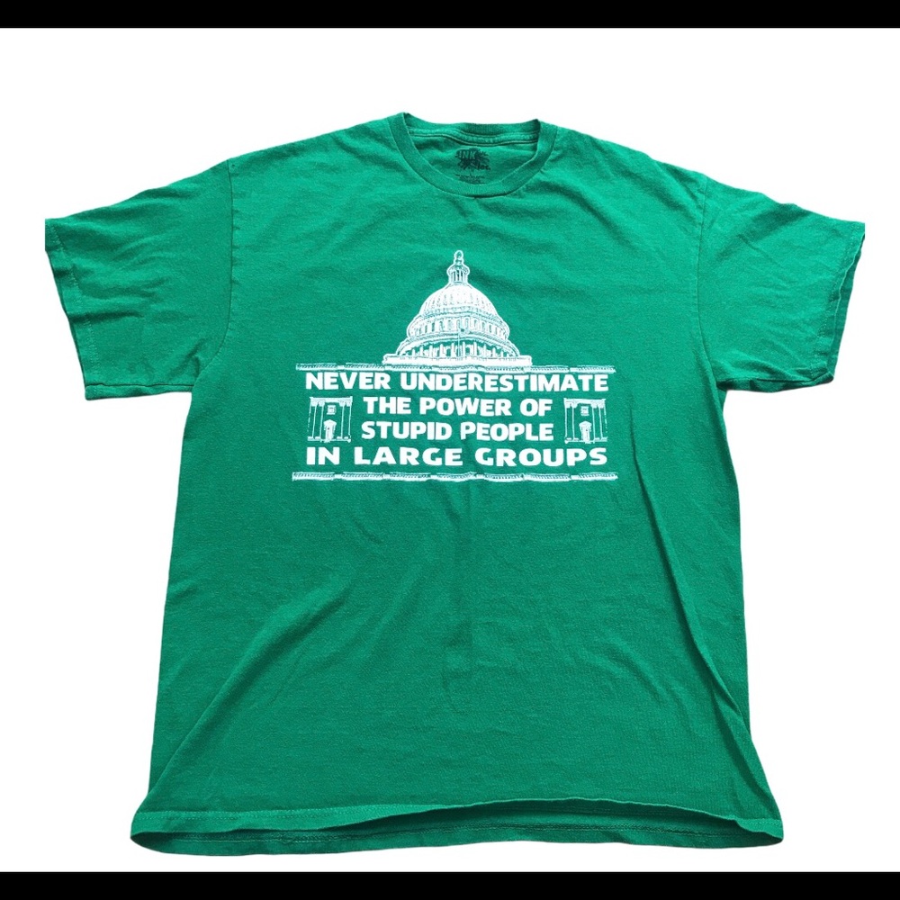 Stupid People In Large Groups" T-Shirt L